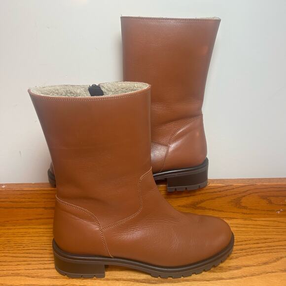 Lamica Women's Leather Boots Size 10 European Size 41 Zipper Rubber Sole - Picture 1 of 11